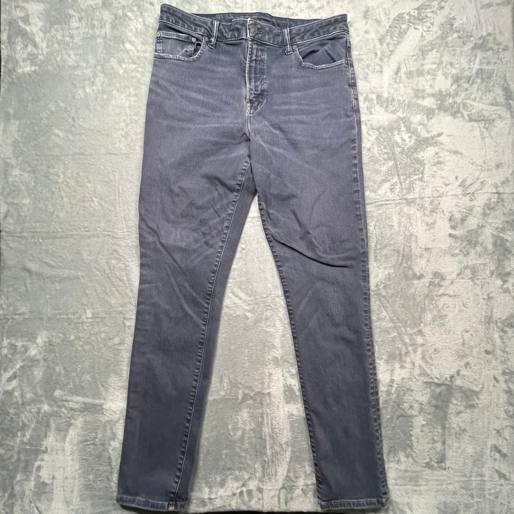 American Eagle Jeans Mens Gray Next Level Flex‎ Slim Tapered Dark Wash  34x34